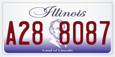 IL license plate A288087