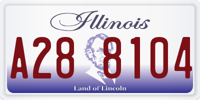 IL license plate A288104