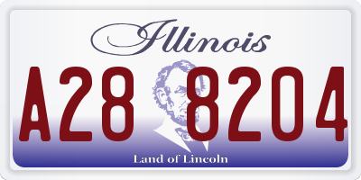 IL license plate A288204
