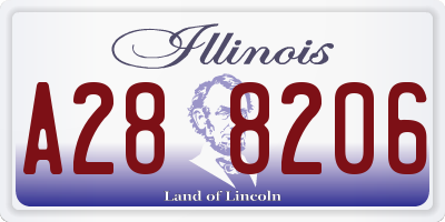 IL license plate A288206
