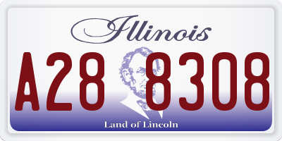 IL license plate A288308
