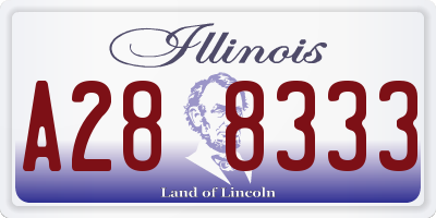IL license plate A288333