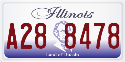 IL license plate A288478