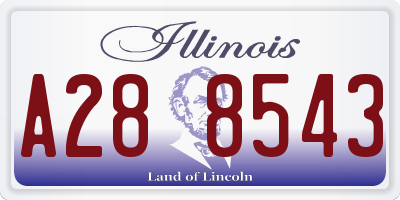 IL license plate A288543