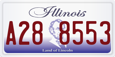 IL license plate A288553