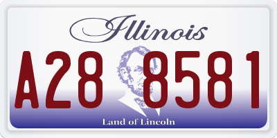 IL license plate A288581