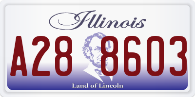 IL license plate A288603