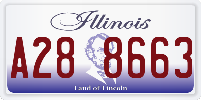 IL license plate A288663