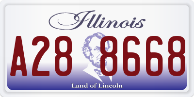 IL license plate A288668