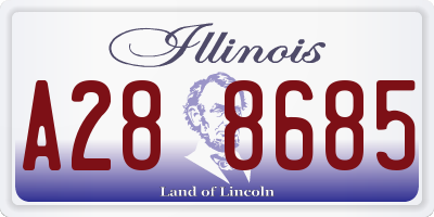 IL license plate A288685