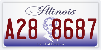 IL license plate A288687