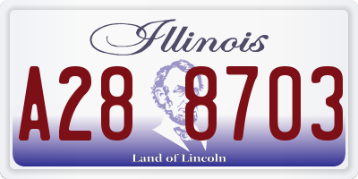 IL license plate A288703