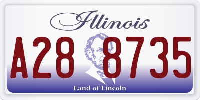 IL license plate A288735