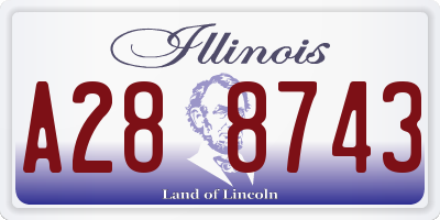 IL license plate A288743