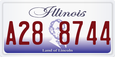 IL license plate A288744