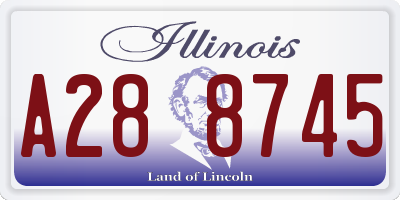 IL license plate A288745