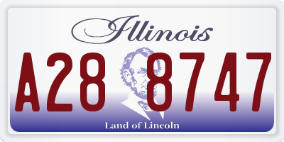 IL license plate A288747