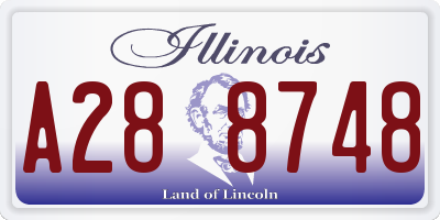 IL license plate A288748