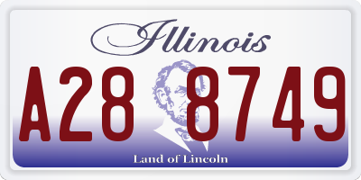IL license plate A288749