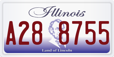 IL license plate A288755