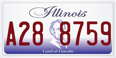 IL license plate A288759