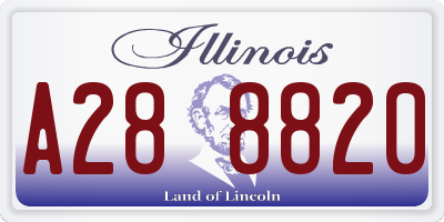 IL license plate A288820
