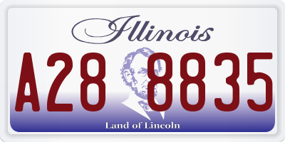 IL license plate A288835