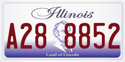 IL license plate A288852