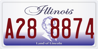 IL license plate A288874