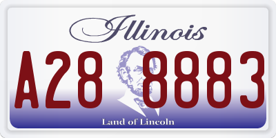 IL license plate A288883