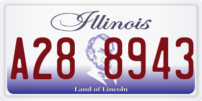 IL license plate A288943