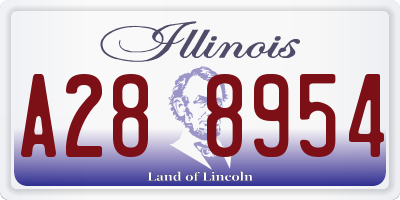 IL license plate A288954