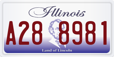 IL license plate A288981