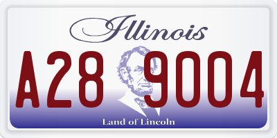 IL license plate A289004