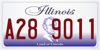 IL license plate A289011