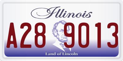 IL license plate A289013