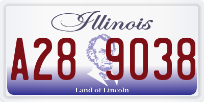 IL license plate A289038