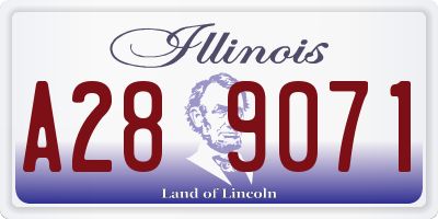 IL license plate A289071