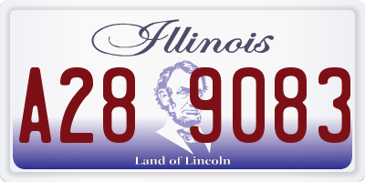 IL license plate A289083