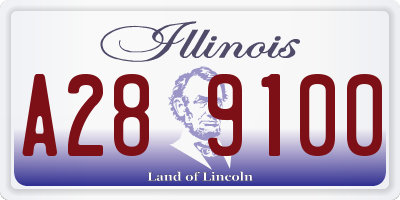 IL license plate A289100