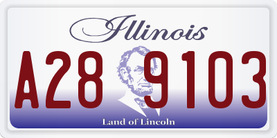 IL license plate A289103