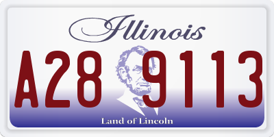 IL license plate A289113