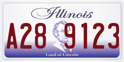 IL license plate A289123