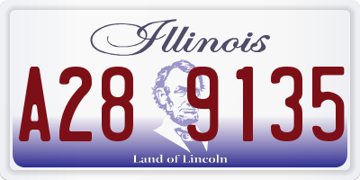 IL license plate A289135