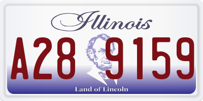 IL license plate A289159