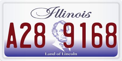 IL license plate A289168