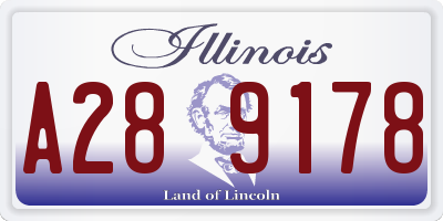 IL license plate A289178