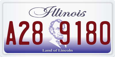 IL license plate A289180