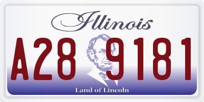 IL license plate A289181