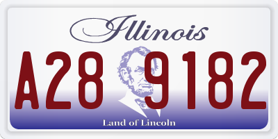 IL license plate A289182